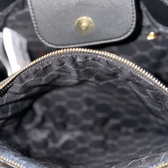 ALDO Black Quilted Shoulder Bag with Floral Scarf - Picture 11 of 14